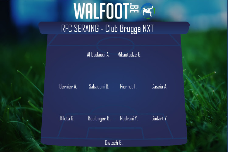 Composition RFC Seraing | RFC Seraing - Club Brugge NXT (02/10/2020)