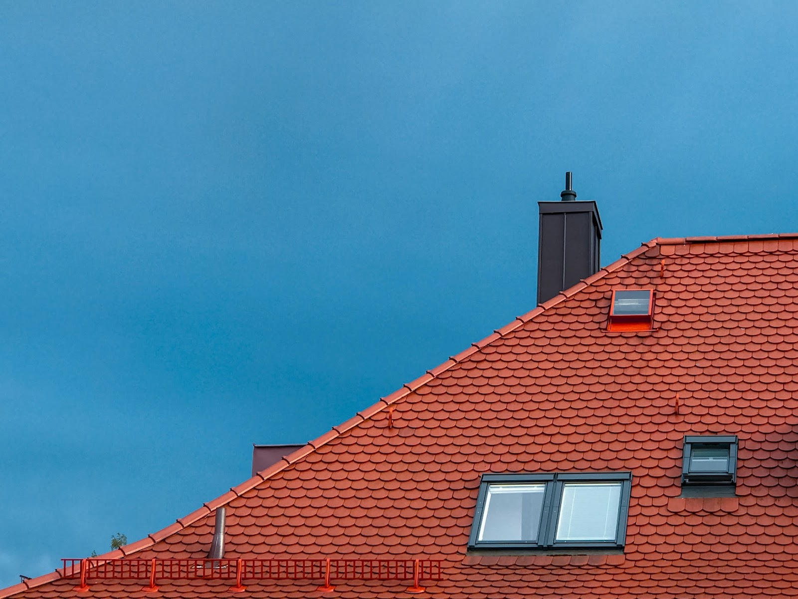 An orange roofing. 