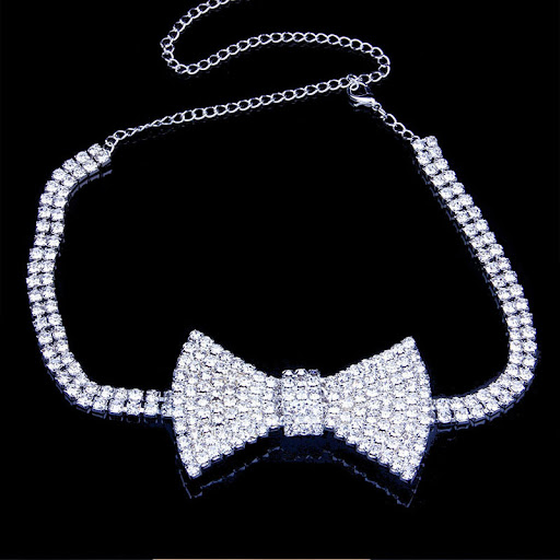 Title 6, Full diamond new product rhinestone necklace co...
