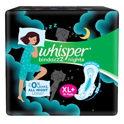 Whisper Sanitary Pads - Ultra Night Xl Wings - 15 pads