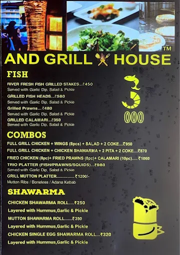 And Grill House menu 