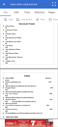 Royal Zest menu 4