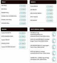 Esaki Stores menu 2