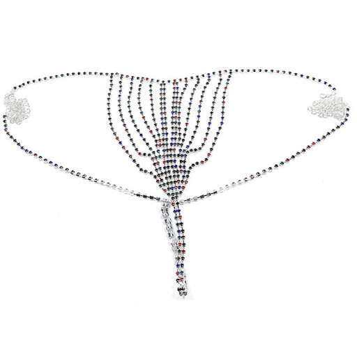 Title 1, Womens Bikini Style Rhinestone Waist Chain Acc...
