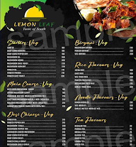 Lemon Leaf menu 1