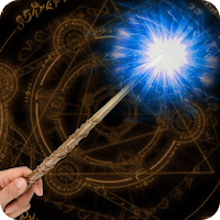 Magic wand for magic games. Sorcerer spells