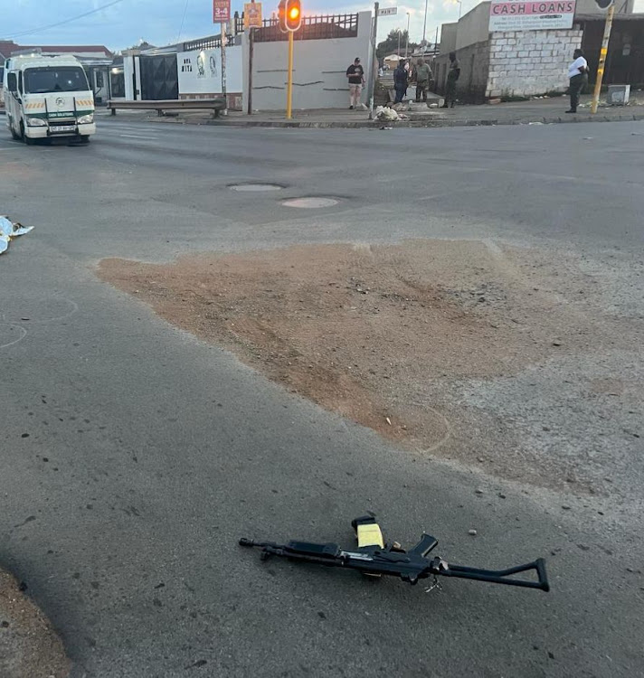 Police recovered an R5 rifle, three AK-47s and three vehicles during a foiled cash-in-transit heist.