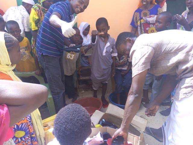 A jigger treatment camp in Lamu island.