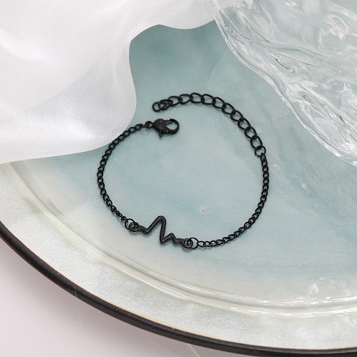 Title 1, Guoxiu New Ins Simple ECG Lightning Bracelet, s...