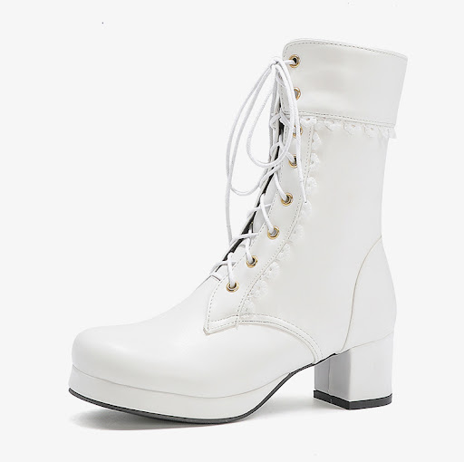 Title 5, Lace-up Doc Martens with Lace Trim