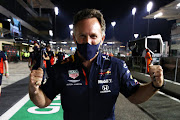 Red Bull team principal Christian Horner celebrates the race win of Max Verstappen of Netherlands and Red Bull Racing during the F1 Grand Prix of Abu Dhabi at Yas Marina Circuit on December 13 2020 in Abu Dhabi, United Arab Emirates.