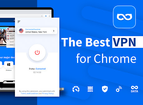 Free VPN Chrome extension - Best VPN by uVPN large promo image