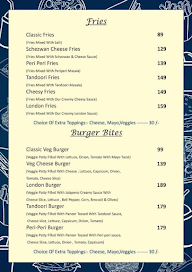 The London Shakes menu 1