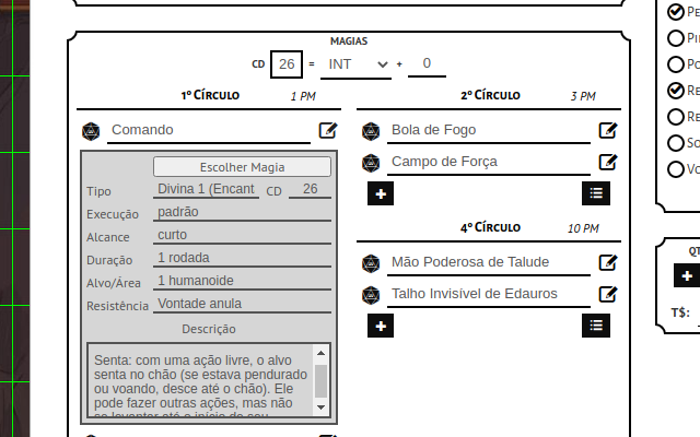 Roll20: Grimório do Tormenta20 Preview image 2