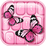 Pink Butterfly Keyboard Apk