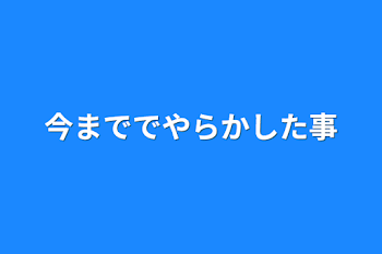 今まででやらかした事