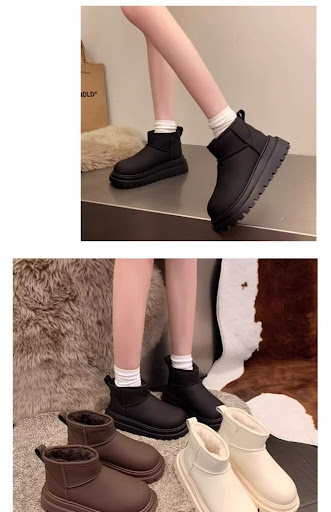 Title 15, New fleece-lined thick leather waterproof snow ...