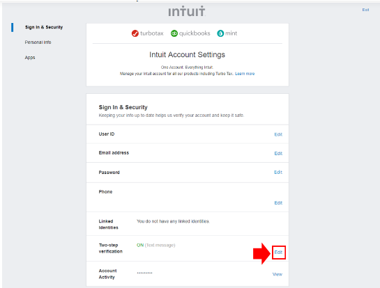 Verify your QuickBooks Online account with multi-factor authentication