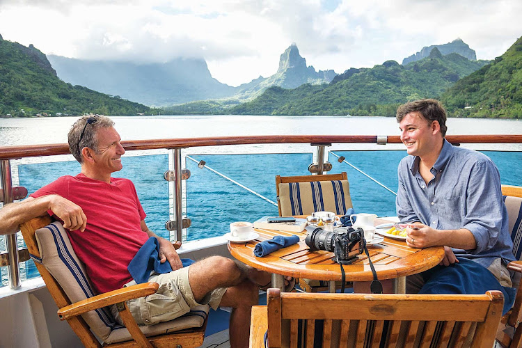 Relax on board after a day exploring tropical islands on your Lindblad expedition.