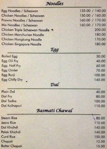 Supriya menu 