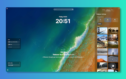 Nice NewTab | Minimalist new tabs and focused workbench screenshot 5