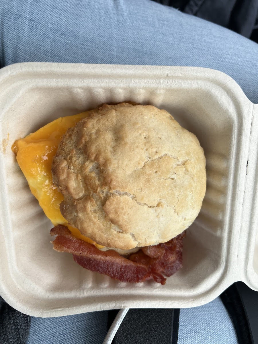 Bacon, egg and cheese biscuit