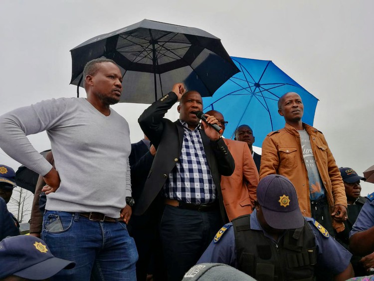 Eastern Cape premier Oscar Mabuyane visited Butterworth after two weeks of water protests.