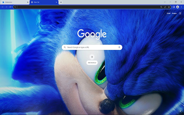 Sonic The Hedgehog 2 Browser Theme chrome extension