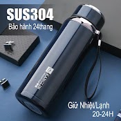 Bình Giữ Nhiệt 24Giữ Lạnh Cao Cấp Thể Thao Dung Tích Lớn Thép Không Gỉ Inox 304 Giữ Nhiệt Nóng Hb03