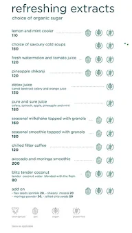 Pure & Sure Organic Cafe menu 1