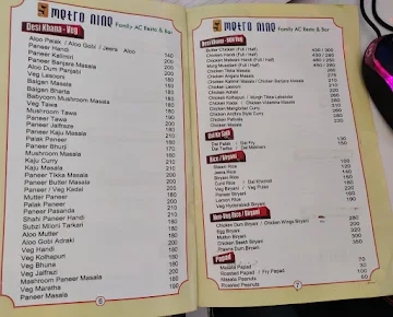 Hotel Metro Nine menu 