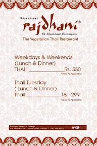 Rajdhani Thali Restaurant menu 5