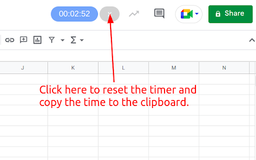 Stopwatch for Google Sheets