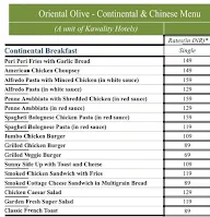 Continental Olive menu 3