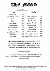 The Mess menu 1