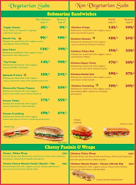 What A Sandwich menu 1