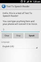 Text To Speech Reader Screenshot