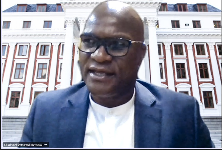 Sports minister Nathi Mthewa speaks digitally in the live engagement session called #ForTheRecord in Ekurhuleni on August 5, 2021. These sessions are intended to provide interactive communication between the ministry and the media through a monthly open dialogue.