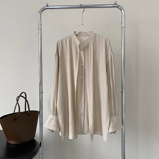 Title 9, Stand Collar Cross Tie Waist Solid Color Top
