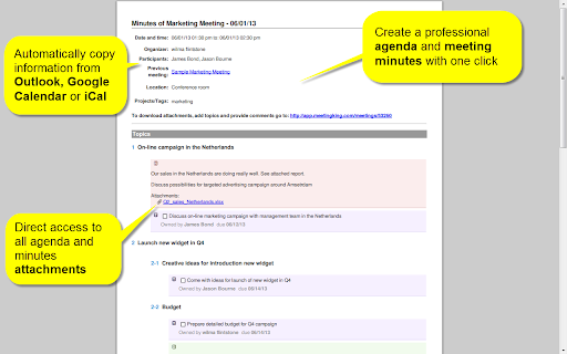 Minutes Marketing 06/01/13 professional 0601190120 Outlook, Google Calendar agenda 