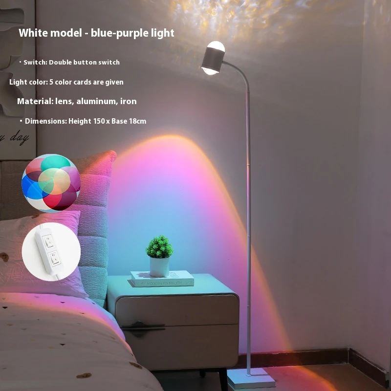 Wasserwellen-Ambiente-Licht für Wohnzimmer. Füllt den Raum mit sanftem Licht, erzeugt eine beruhigende Atmosphäre und verbessert das Ambiente.