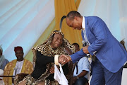 Zulu King Goodwill Zwelithini and businessman Patrice Motsepe during the king's 70th birthday celebrations at Enyokeni Palace in Nongoma on July 27 2018.