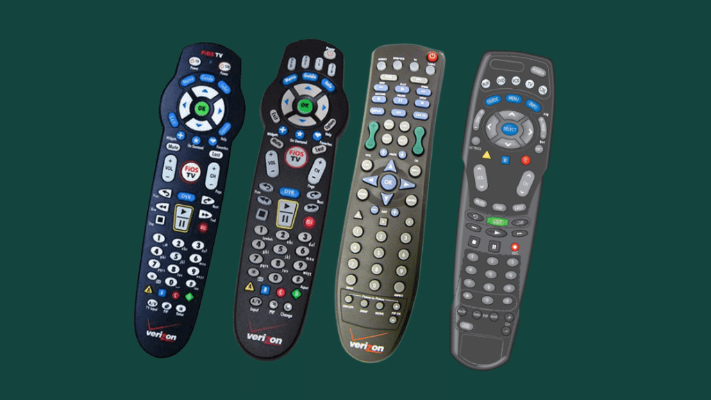 Fios Remote Volume Control - Image of Different Remote Control Models