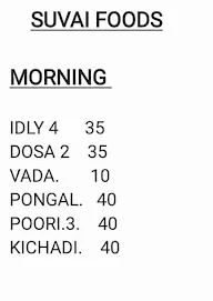 Suvai Foods menu 1