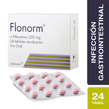 Flonorm Rifaximina 200 mg Alfasigma Caja x 24 Tabletas  
