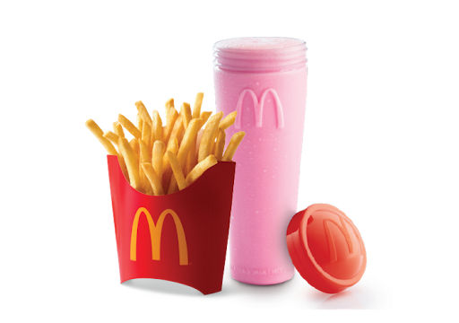 Strawberry Shake + Fries (M)