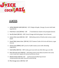 Juice Cocktail menu 1