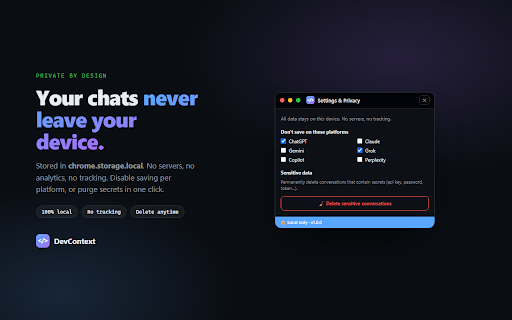 DevContext - Save AI Chat History screenshot 4