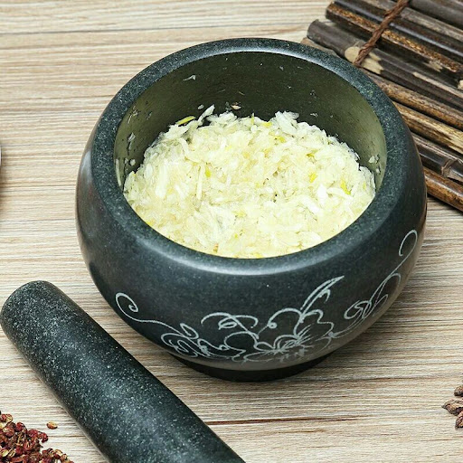 Title 2, Garlic Mashed Medicine Pot, Stone Mortar And Bl...