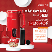 Máy Xay Nấu Đa Năng Lazychef - Lô Mới 6 Lưỡi Dao - Máy Làm Sữa Hạt Lazychef Dung Tích 800Ml